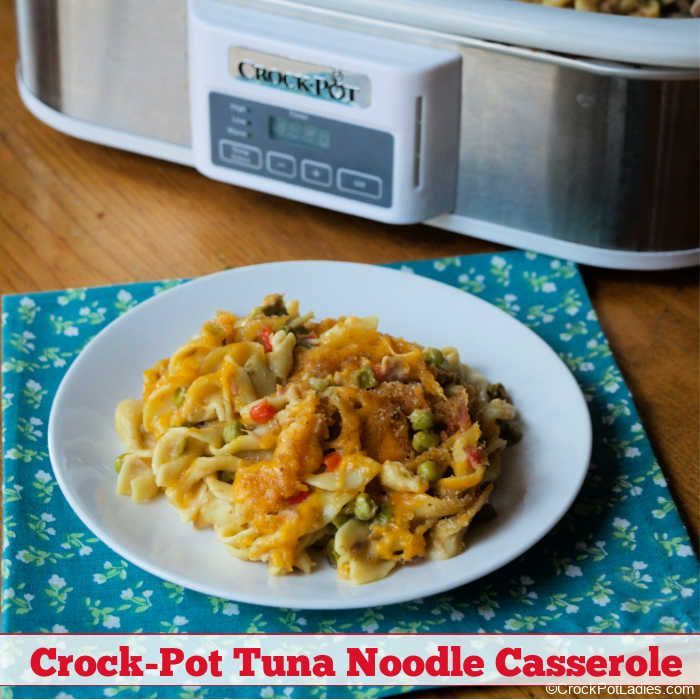This recipe for Crock-Pot Tuna Noodle Casserole has all the classic ingredients …